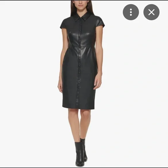 Calvin Klein | Dresses | Calvin Klein Faux Leather Dress | Poshmark Calvin Klein | Dresses | Calvin Klein Faux Leather Dress | Poshmark